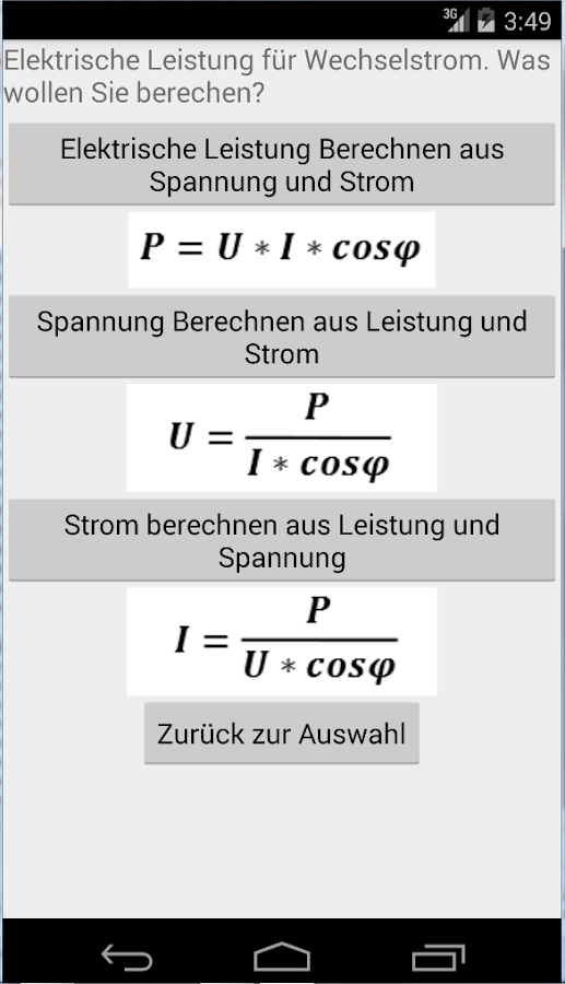 Elektrische Leistung Berechnen - Android Apps on Google Play