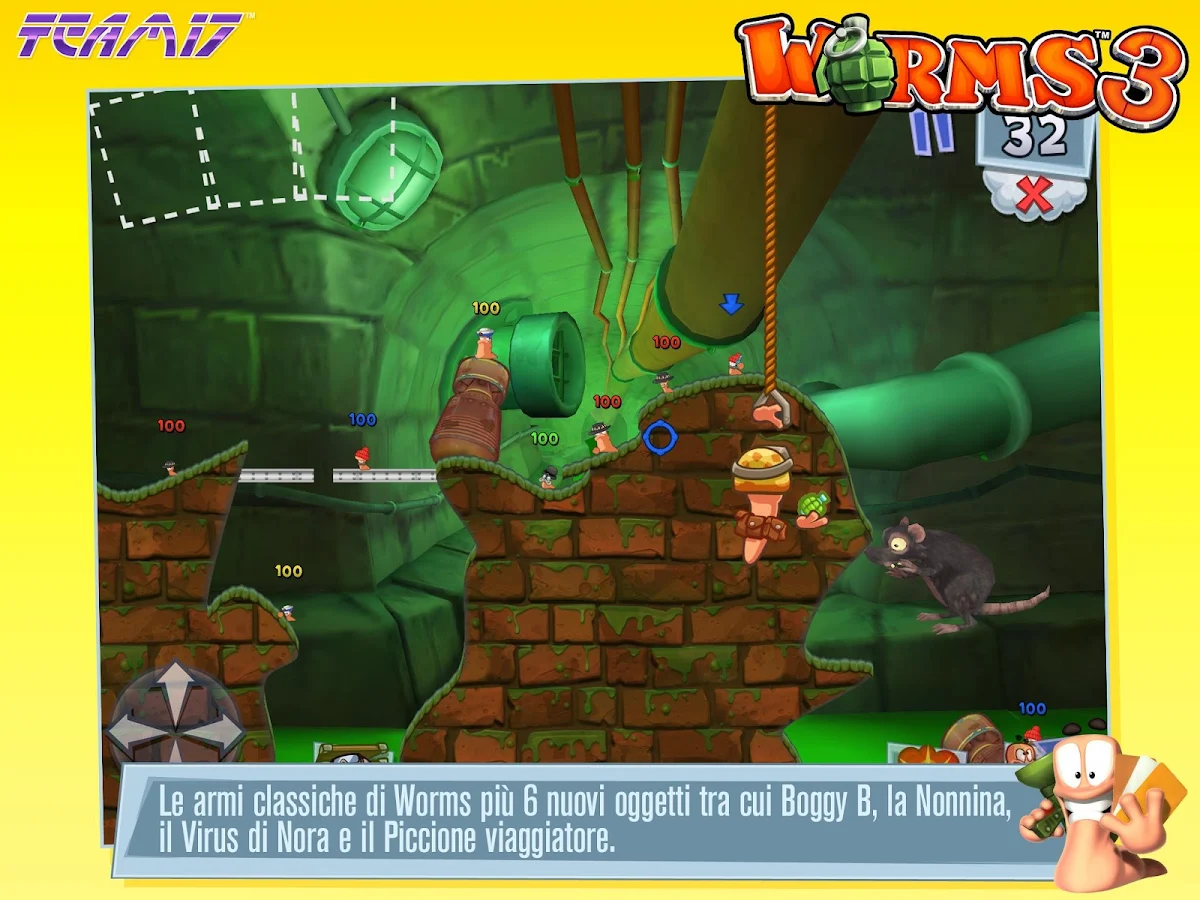  Worms 3 arriva su Android   i vermetti sono più arrabbiati che mai!