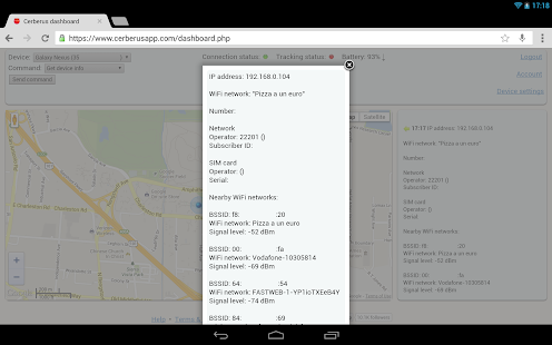 Cerberus anti theft Screenshot