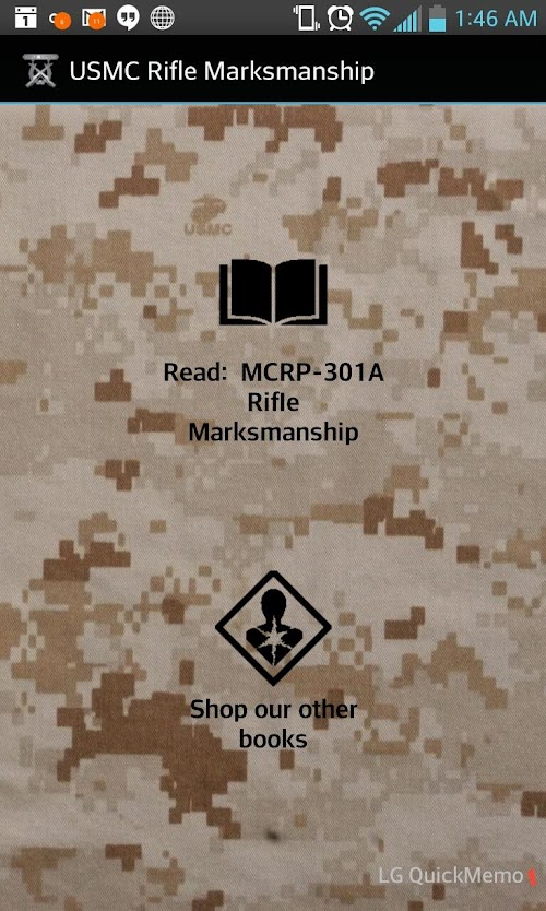 Android application USMC Rifle Marksmanship screenshort