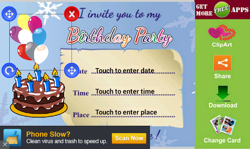 【免費社交App】Birthday Party Invitation Card-APP點子