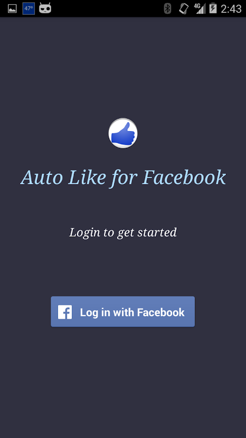 Android application Auto Like for Facebook screenshort