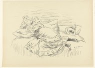 Lezende vrouw ligt op bed