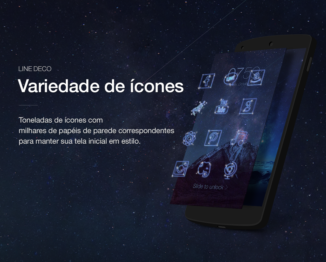 Tela do fundo&Ícone -LINE DECO - screenshot