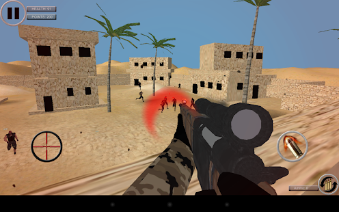 Sniper desert shooting