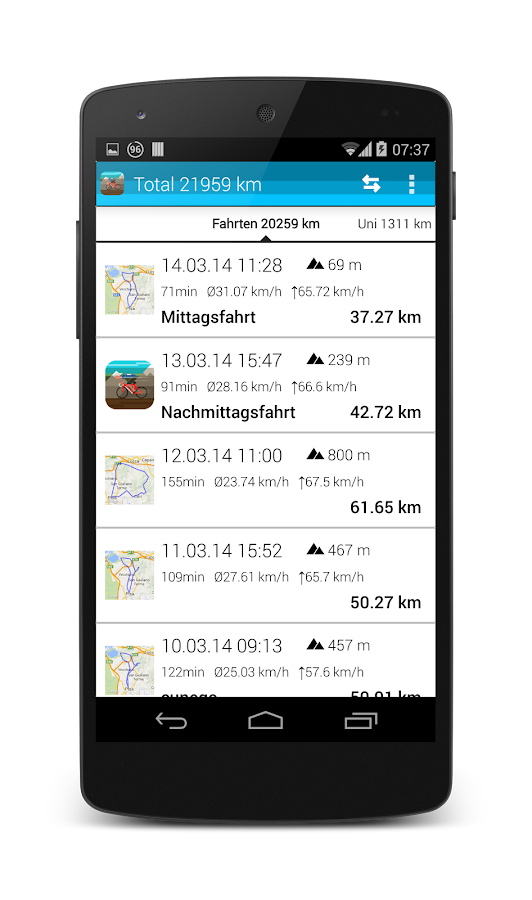 android bicycle computer