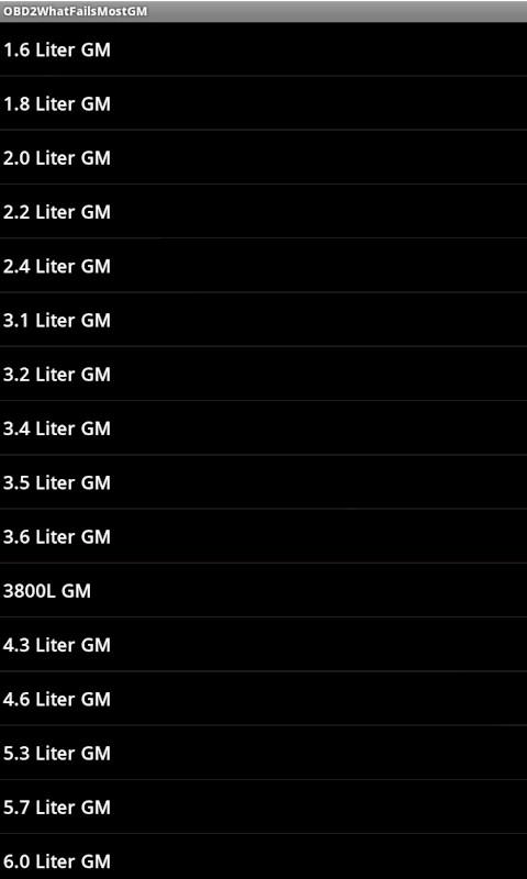 OBD2 What Fails Most (GM) Screen 2