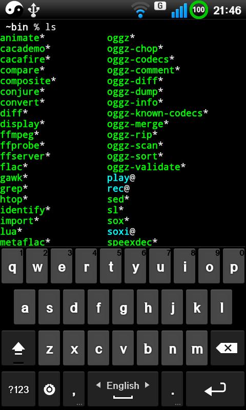    ZShaolin GNU / Linux terminal- screenshot  