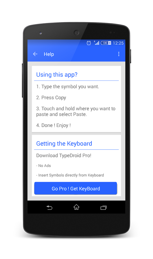 Type Droid (1000+ symbols) - Android Apps on Google Play