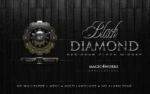 clock widget black diamond