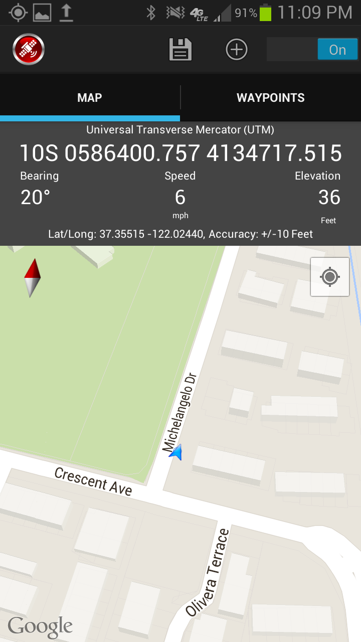 Basic GPS Screen 1