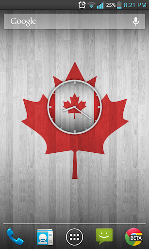 Canadian Wooden Flag Clock