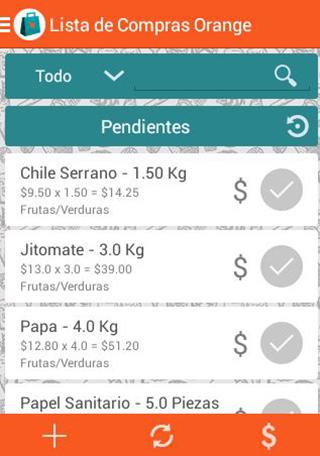 Lista de Compras Orange