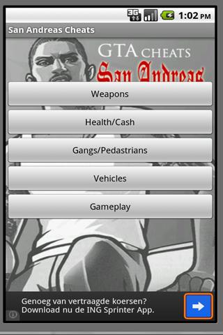 san andreas cheats android - 9Apps