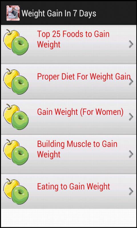Weight Gain in 7 Days Screen 3