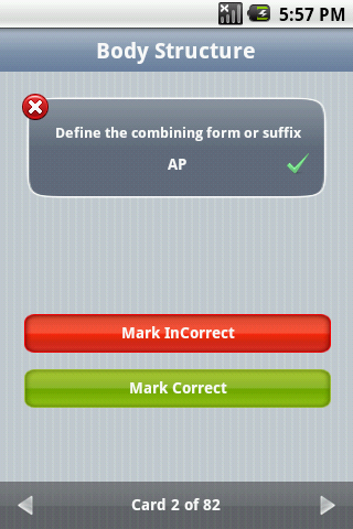 Medical Terminology Flashcards Screen 2