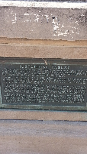 First St SW Bridge Historical Tablet
