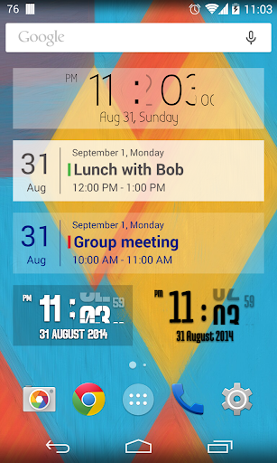 a+ widgets - clock calendar