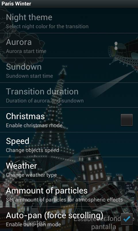 Paris winter LWP Screen 2