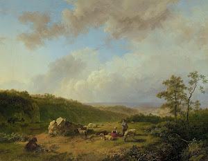 RIJKS: Barend Cornelis Koekkoek: Landscape with an Oncoming Rainstorm 1829