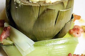 artichokes with fresh ricotta souffle