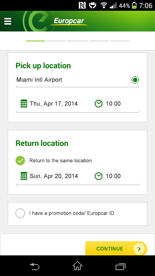 Europcar Car Rental Android Apps on Google Play