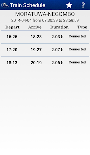 Sri Lanka Train Schedule Screenshots 3