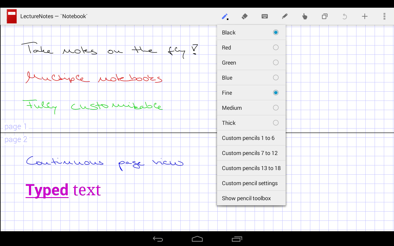 LectureNotes - screenshot
