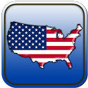 Map of USA mobile app icon