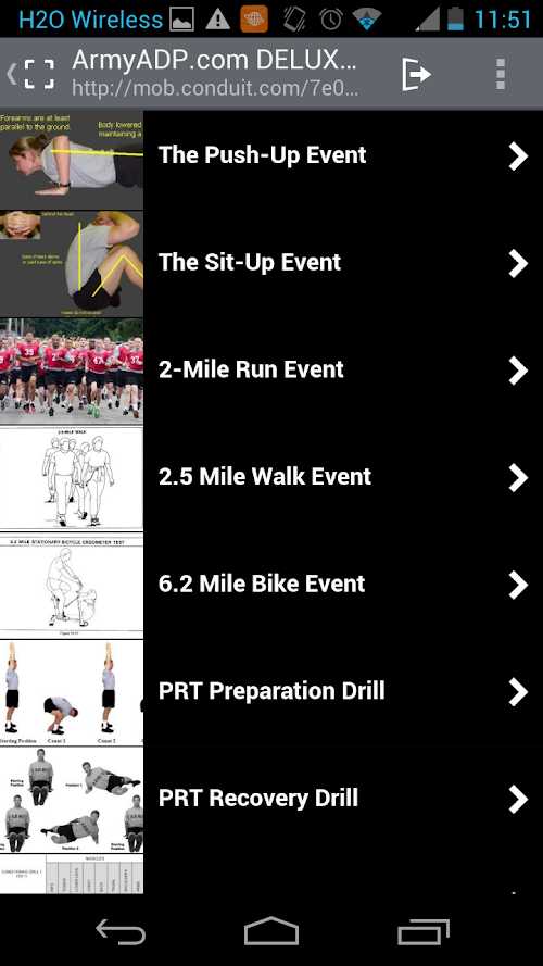 Android application Army Study Guide DELUXE screenshort