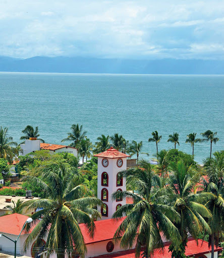 The pretty town of Bucerias, along Riviera Nayarit just north of Puerto Vallarta, Mexico.