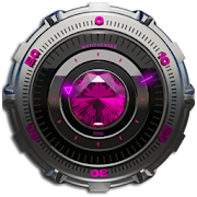 Clock Widget Pink Diamond
