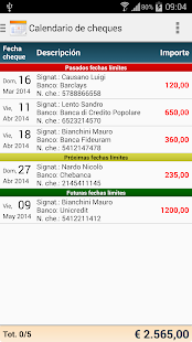 Captura de pantalla de la aplicacion Android Checks Gold