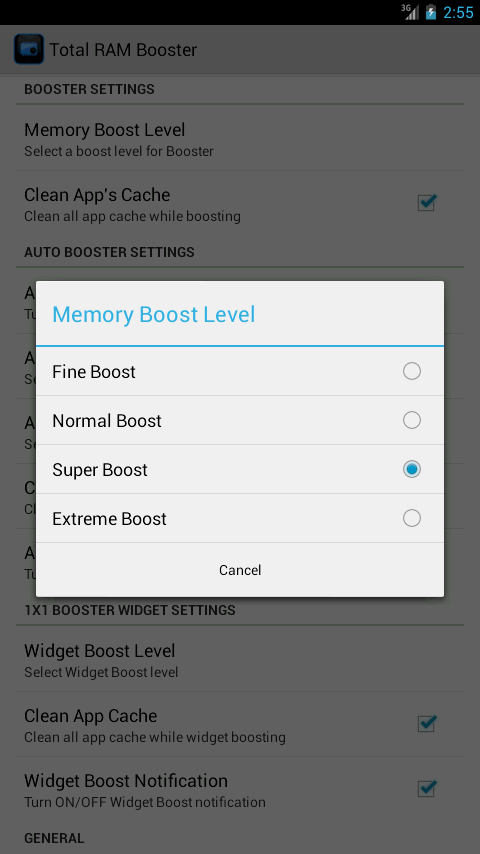   Total RAM Booster- tangkapan layar 