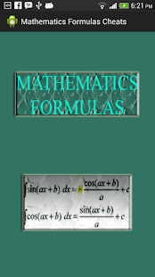 Mathematics Formulas Cheats