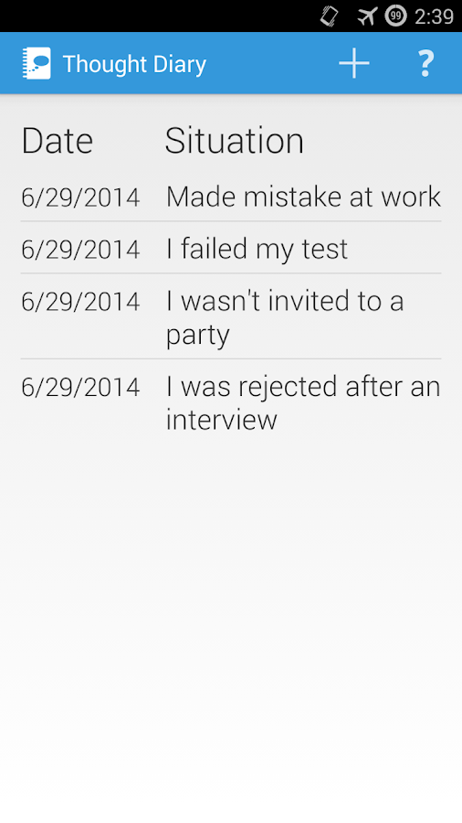 CBT Thought Record Diary Android Apps on Google Play