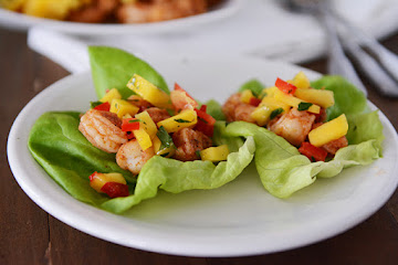 Shrimp and Mango Salsa Lettuce Wraps
