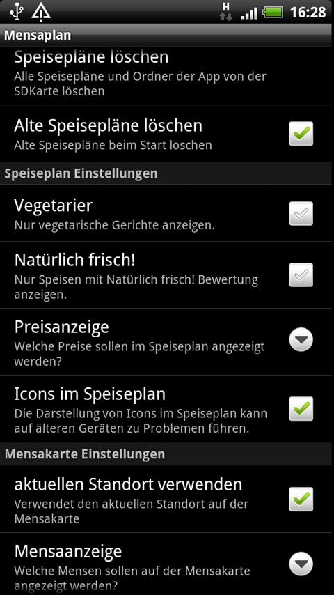 Mensaplan Screen 3