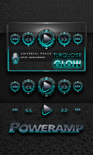 【免費個人化App】Poweramp Widget Turquoise-APP點子