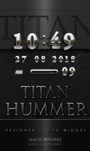 Hummer Digital Clock Widget