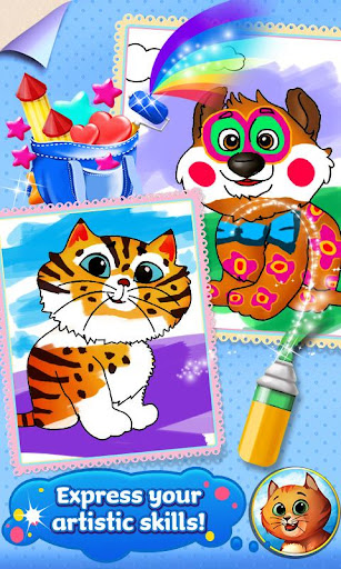 【免費家庭片App】Kitty & Puppy Paint Time-APP點子