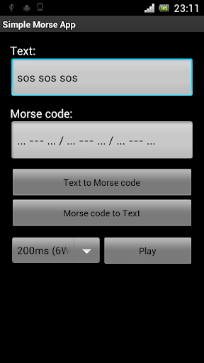 Simple Morse App