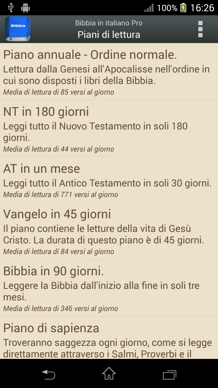 Bibbia in italiano PRO Screen 3