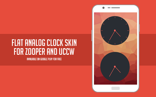 Flat analog clock for Zooper