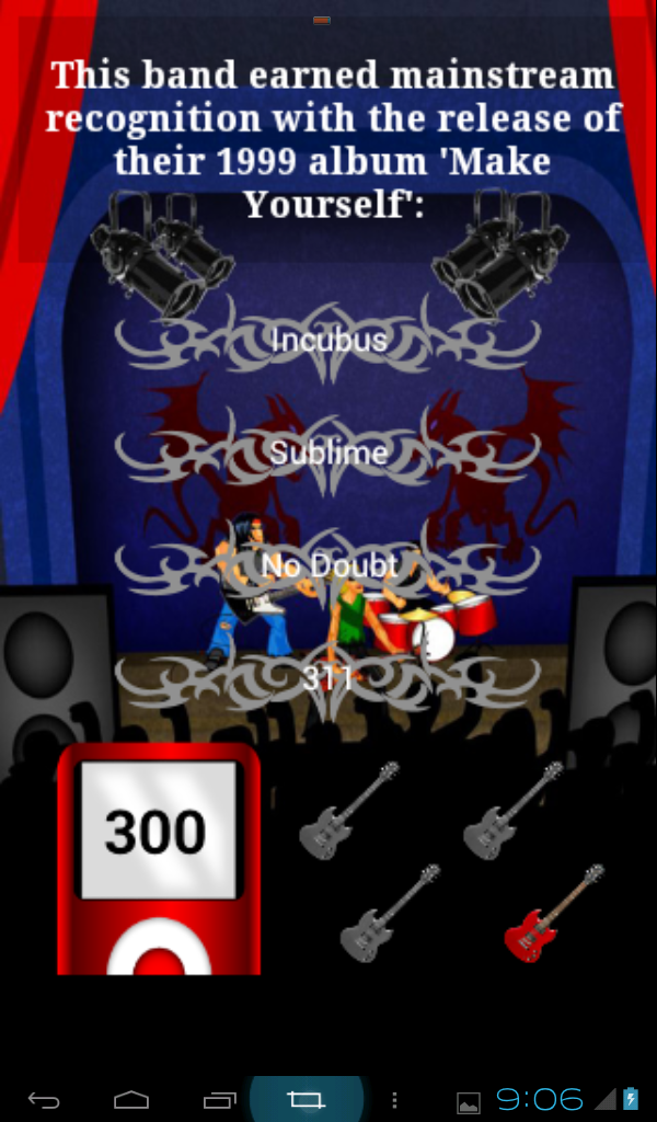 90s Music Trivia Screen 2