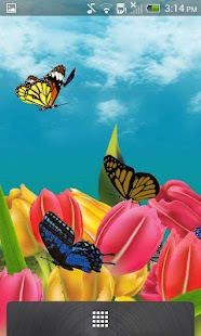 3D Butterfly Garden Wallpaper Screenshots 0