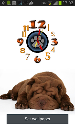 Shar Pei Puppy Clock