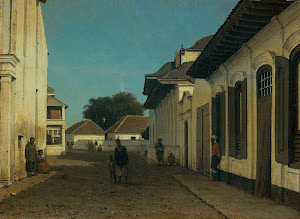 RIJKS: Jan Weissenbruch: Een straat in het oude deel van Batavia 1880