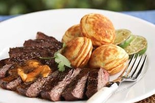 Grilled Skirt Steak with Chili-Lime Butter