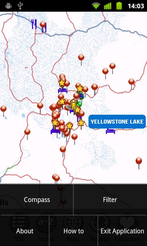 Yellowstone NP - Guide &amp; Map Screen 2